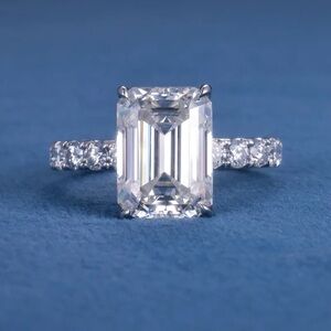 2CT Brilliant Cut Moissanite Wedding Women Ring Size 7